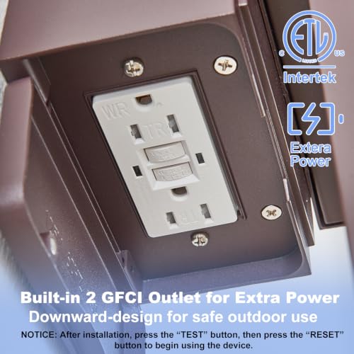 Porch Light with GFCI Outlet with Remote (2 Count)