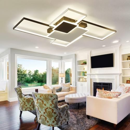 43.3in Modern LED Flush Mount Ceiling Light