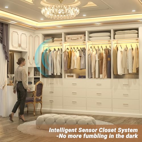 Freestanding Closet Systems with 2 Motion Sensor LED Lights