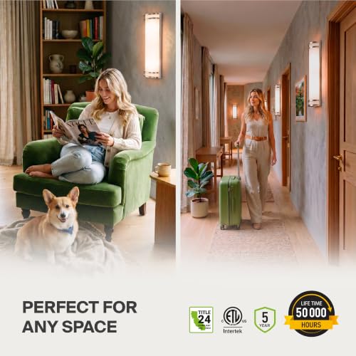 Indoor LED Wall Sconce Lights (2 Count)