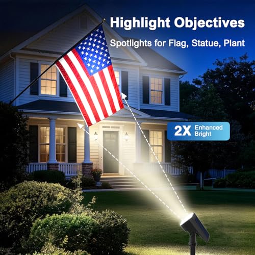 Solar Spotlights Outdoor Waterproof with Focus Beam