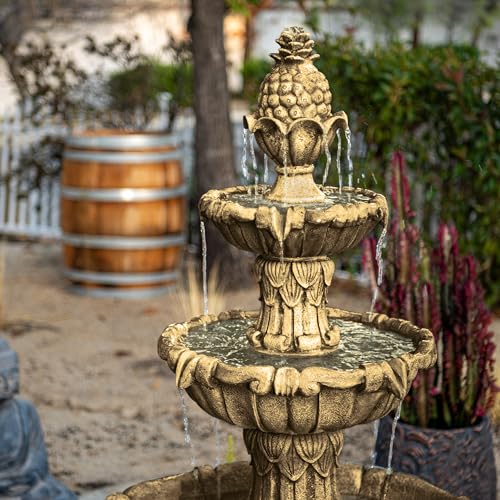 58.3" 3 Tier Outdoor Freestanding Water Fountain