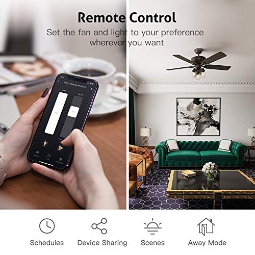 Smart Ceiling Fan Control and Dimmer Light Switch 2Pack (2 Count)