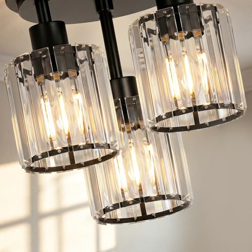 Crystal Semi Flush Mount Ceiling Light