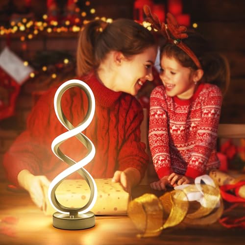 Modern Spiral LED RGB Table Lamp (2 Count)