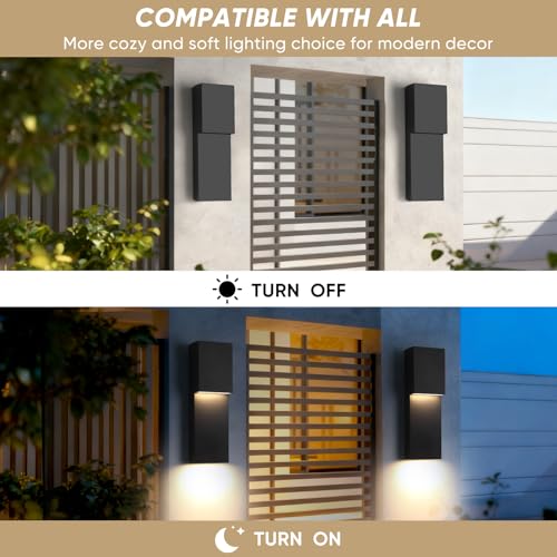 Modern 16" 18W LED Outdoor Wall Sconce