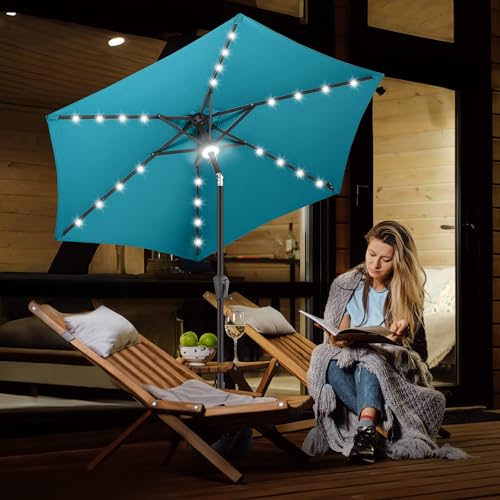 Solar Patio Umbrella with Centre Light