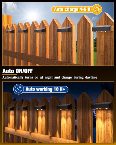 Solar Fence Lights 8 Pack (8 Count)