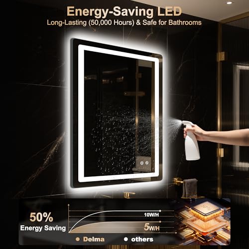32x24 LED Bathroom Vanity Mirror with Lights