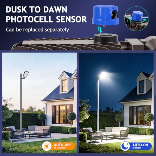 240W LED Parking Lot Light Slip Fitter LED Pole Light 5000K IP65