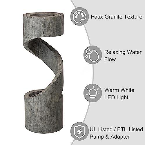 Outdoor Water Fountain with LED Light