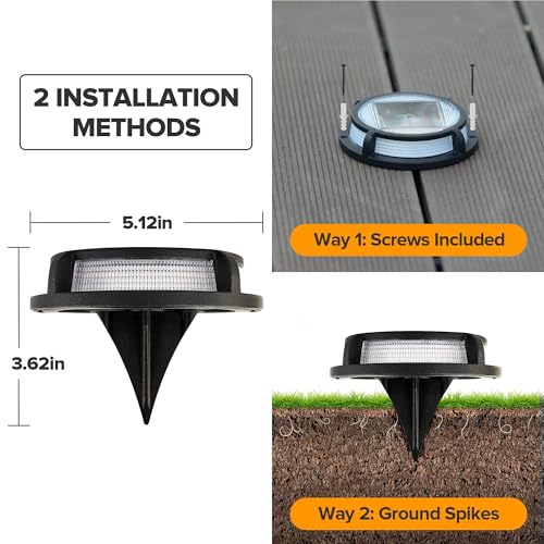 2 Pack Solar Deck Lights (2 Count)