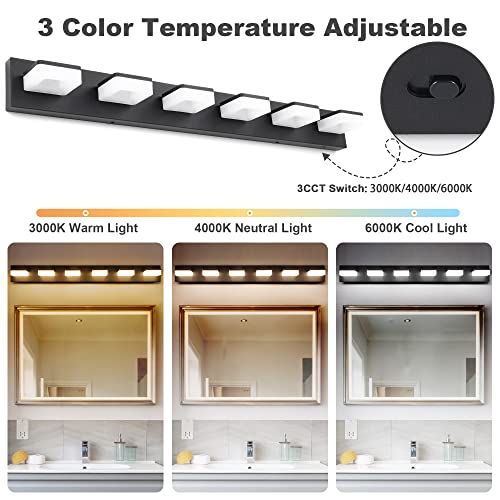 3 Colors Dimmable Bathroom Light Fixtures Over Mirror