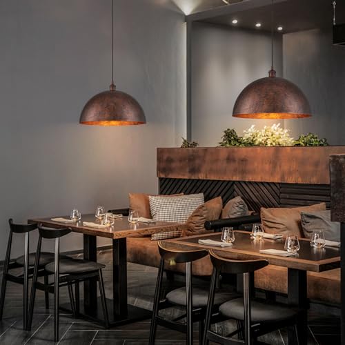 17.7” Industrial Metal Dome Pendant Light