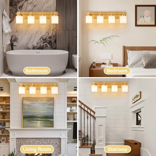 Modern Bathroom Light Fixtures Over Mirror (4 Count)