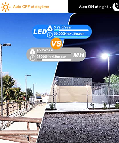 200W LED Parking Lot Light with Photocell Shoebox Light 3 Pack (3 Count)