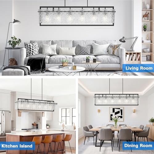 Modern Black Rectangle Chandelier