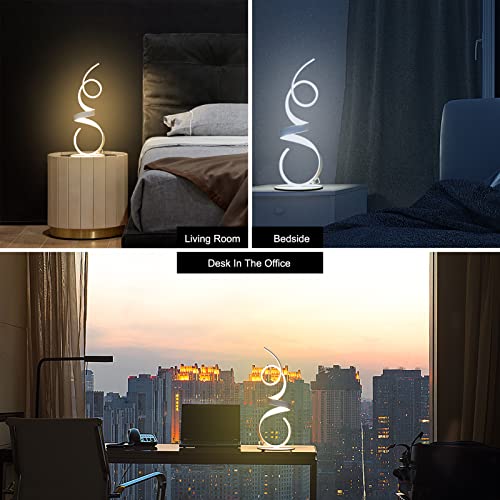 20W 2700LM 3 Colors Dimmable LED Art Table Lamp 21.4 Inch with Touch Switch for Living Room