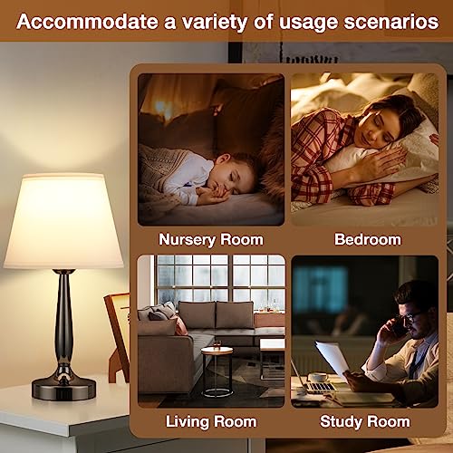 Touch Bedside Lamp for Bedroom with USB C Port