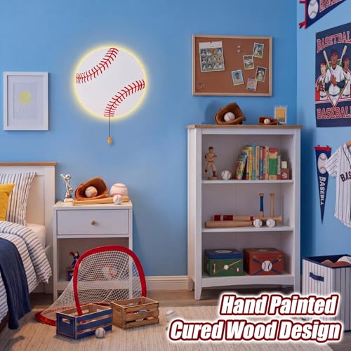 Baseball Night Light Wall Lamp Sleeping Nursery Lighting