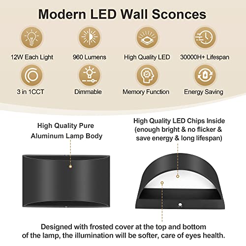 Modern Wall Sconces (2 Count)