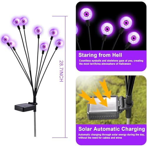 Halloween Decorations Outdoor Solar Scary Eyeball Light (10 Count)