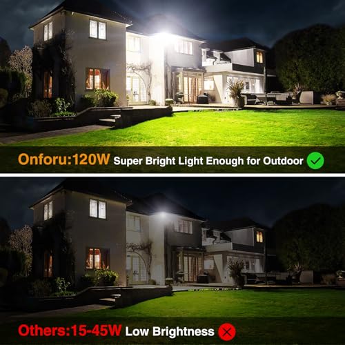 120W LED Flood Light Outdoor (2 Count)