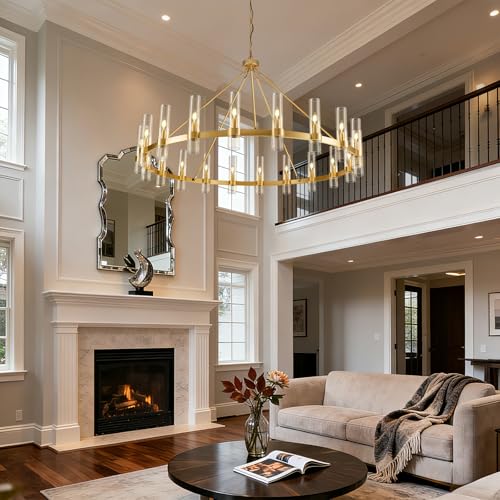 Gold Wagon Wheel Chandelier (20 Count)