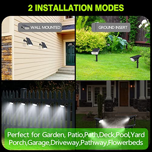 1000 Lumens Solar Spot Lights Outdoor Waterproof Landscape Spotlights (4 Count)