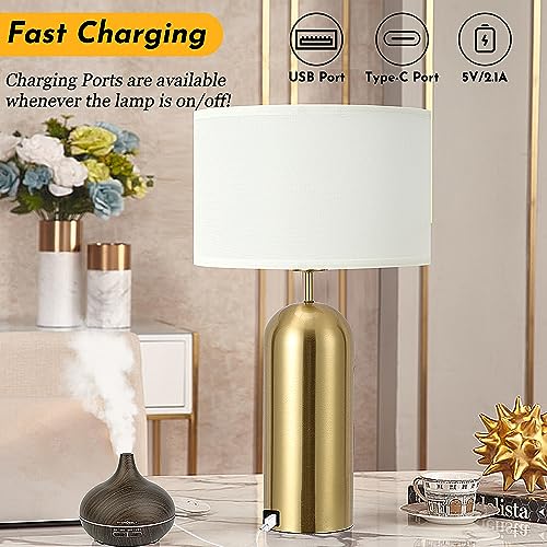Gold Lamps Set of 2 Touch Control 3 (2 Count)