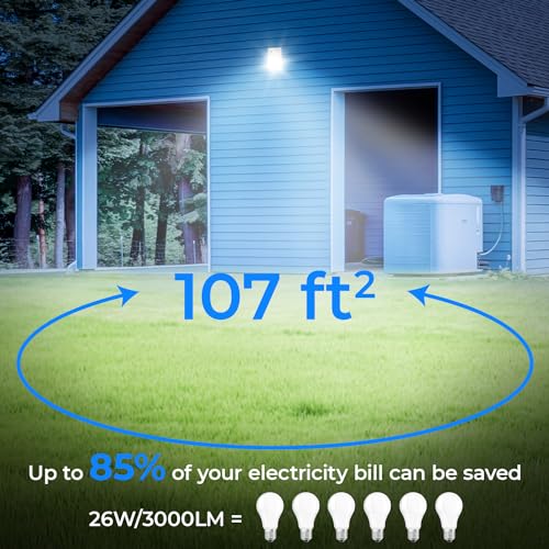 26W LED Wall Pack Light with Dusk to Dawn Sensor 5000k White 2 Pack (2 Count)