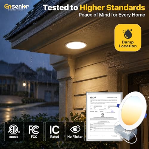 12 Pack 7 Inch LED Recessed Ceiling Light (12 Count)