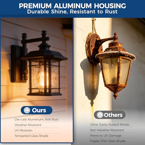 Outdoor Porch Lights Wall Mount Black Exterior Light Fixtures