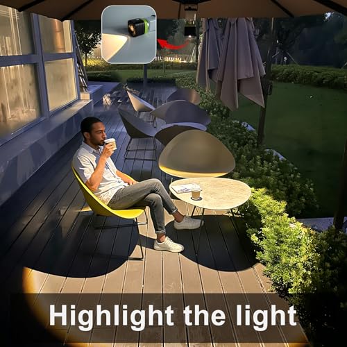 1PCS Warm LED Camping Lantern Rechargeable for Power Outages (16.8 Ounce)