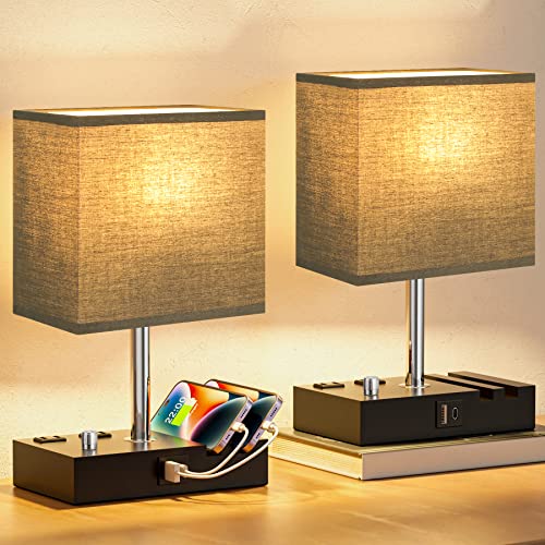 Black Bedside Table Lamps Set of 2 (2 Count)