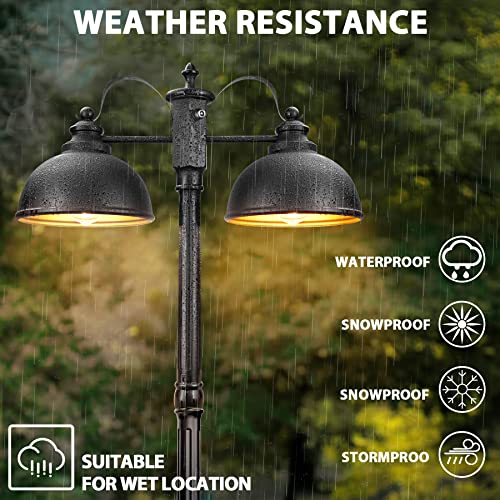 Dusk to Dawn Outdoor Lamp Post Lights with Outlet