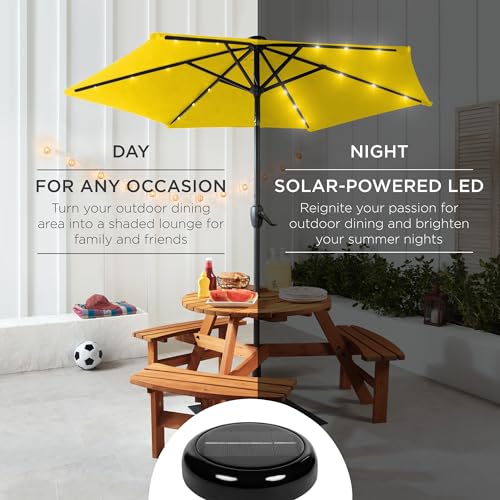 7.5ft Solar Umbrella LED Lighted Patio Umbrella