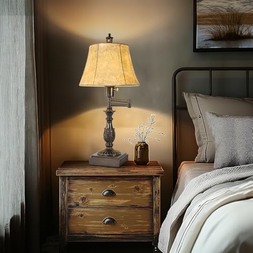 Swing Arm Table Lamp Set of 2 with USB Ports for Living Room (2 Count)