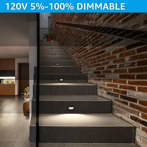 3 Pack 5CCT 120V LED Step Lights (3 Count)