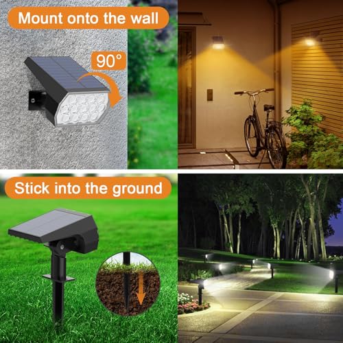 Color Changing Solar Lights Outdoor IP68 Waterproof (10 Count)