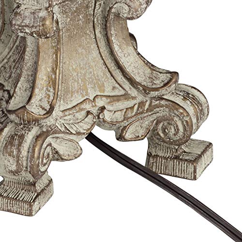 Duval 34" Large Buffet Table Lamps Set of 2 French Candlestick Bronze (2 Count)
