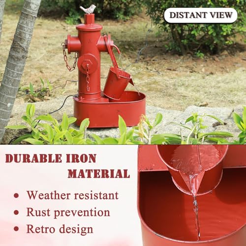 Metal Solar Powered Water Fountain with Backup Battery