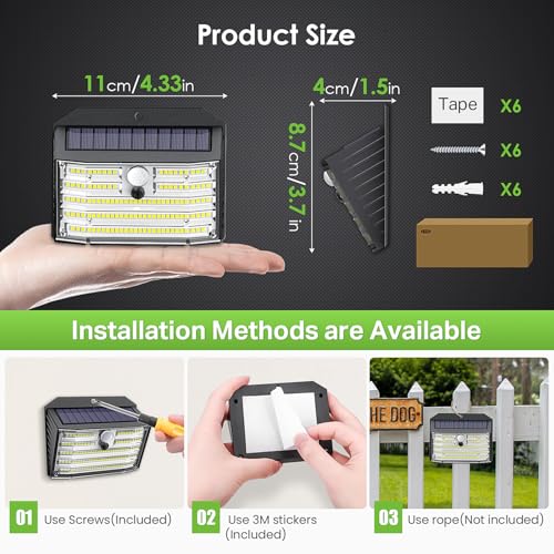Solar Motion Lights Outdoor (6 Count)