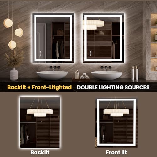35.4"x29.9" LED Bathroom Mirror with Lights