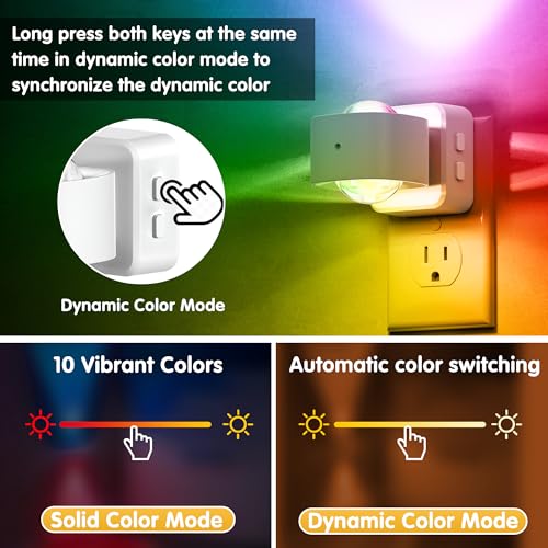 Night Light Color Changing Night Lights Plug into Wall RGB
