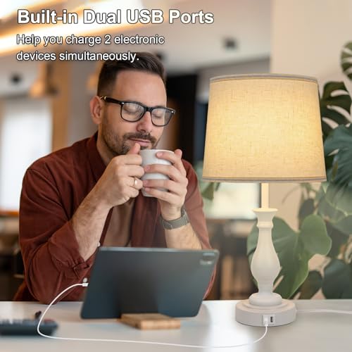 Farmhouse Table Lamp Touch Control 3