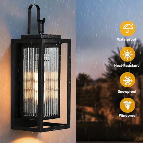 2 Pack Outdoor Wall Lights for House Exterior