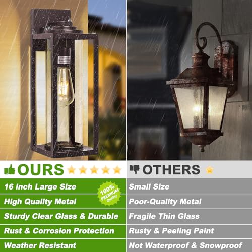 16in Large Outdoor Wall Lights for House (2 Count)