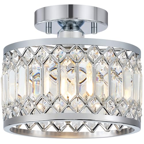 Crystal Chrome Ceiling Light