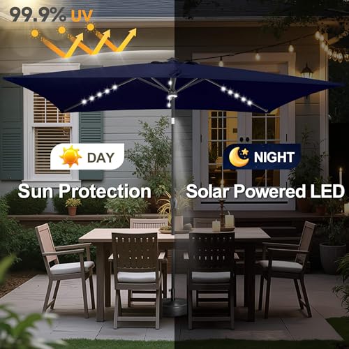 Solar Patio Umbrella Rectangular